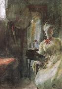 Carl Larsson Parisian Model oil painting on canvas